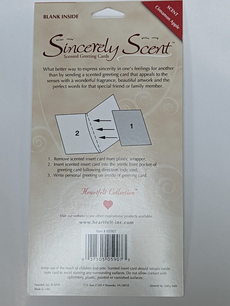 Someone Special SCENTED (Cinnamon Apple) Greeting card with Insert & Envelope