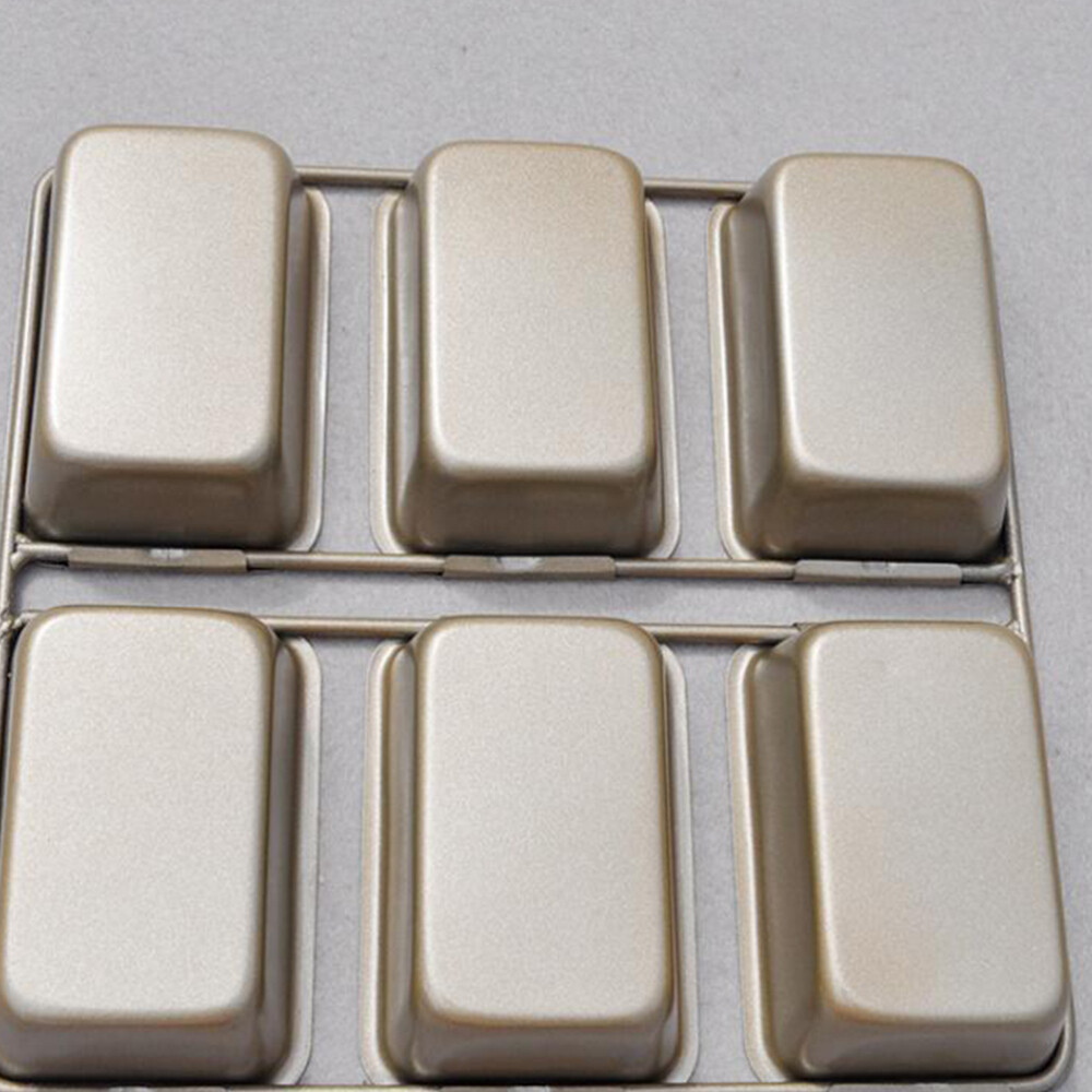 Baking Gadget Cake Mold Rectangular Non-stick Baking Mold 6 Grids Toast Mould