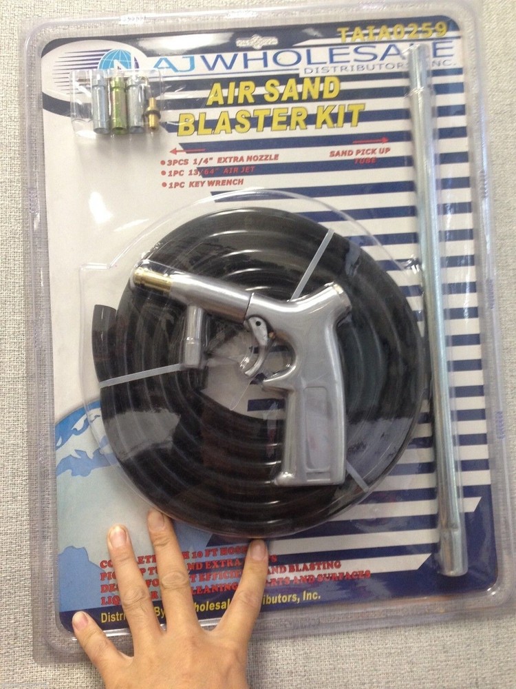 Hand Held Air Sand Blaster Gun Sand Blasting Kit Portable Sandblasting Tool
