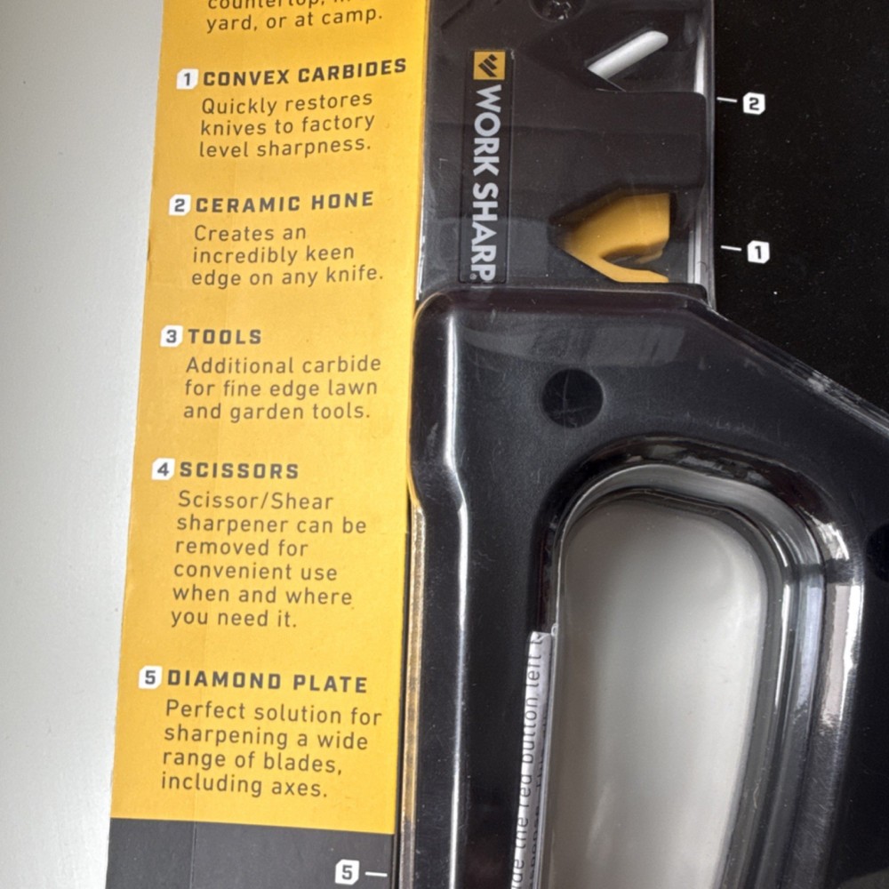 Work Sharp Pivot Pro Knife & Tool Sharpener Carbide Ceramic Diamond Black