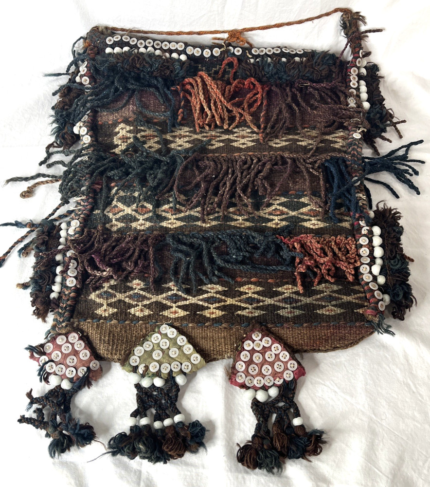 Antique Woven Wool Nomad Camel Saddle Bag