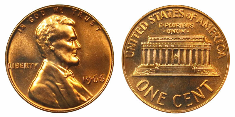1966 P LINCOLN CENT - BU