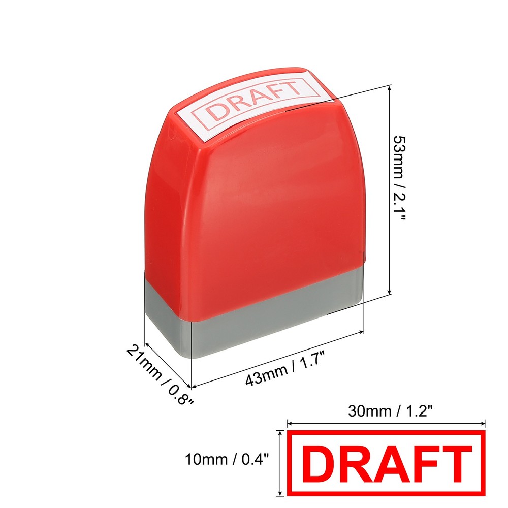 Draft Notice Stamp, Office Stamp Pre Inked Stamp, Red