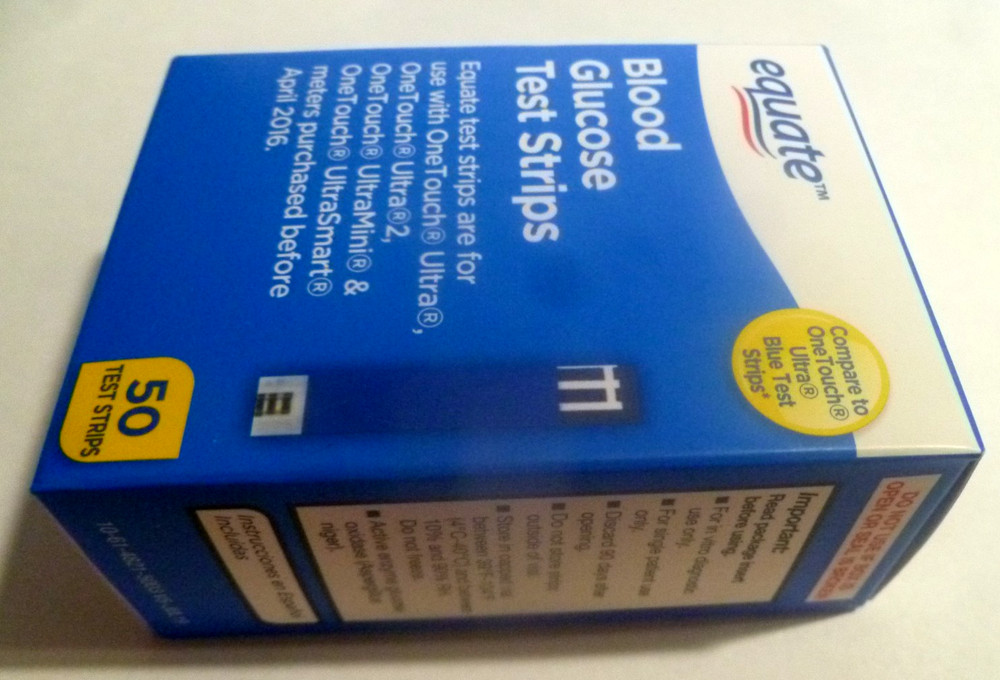Equate Blood Glucose Test Strips, 50 Count