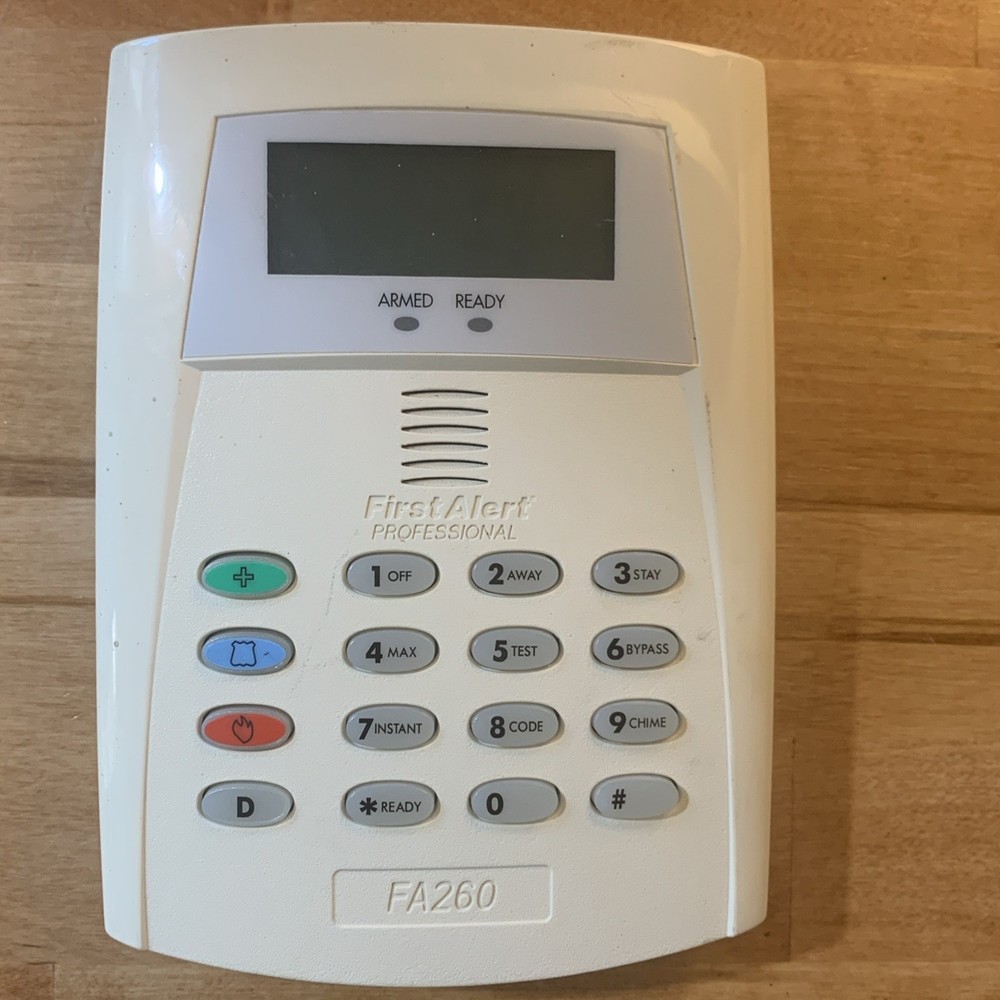 First Alert FA260KP Security System Keypad Console FA260 Digital Display
