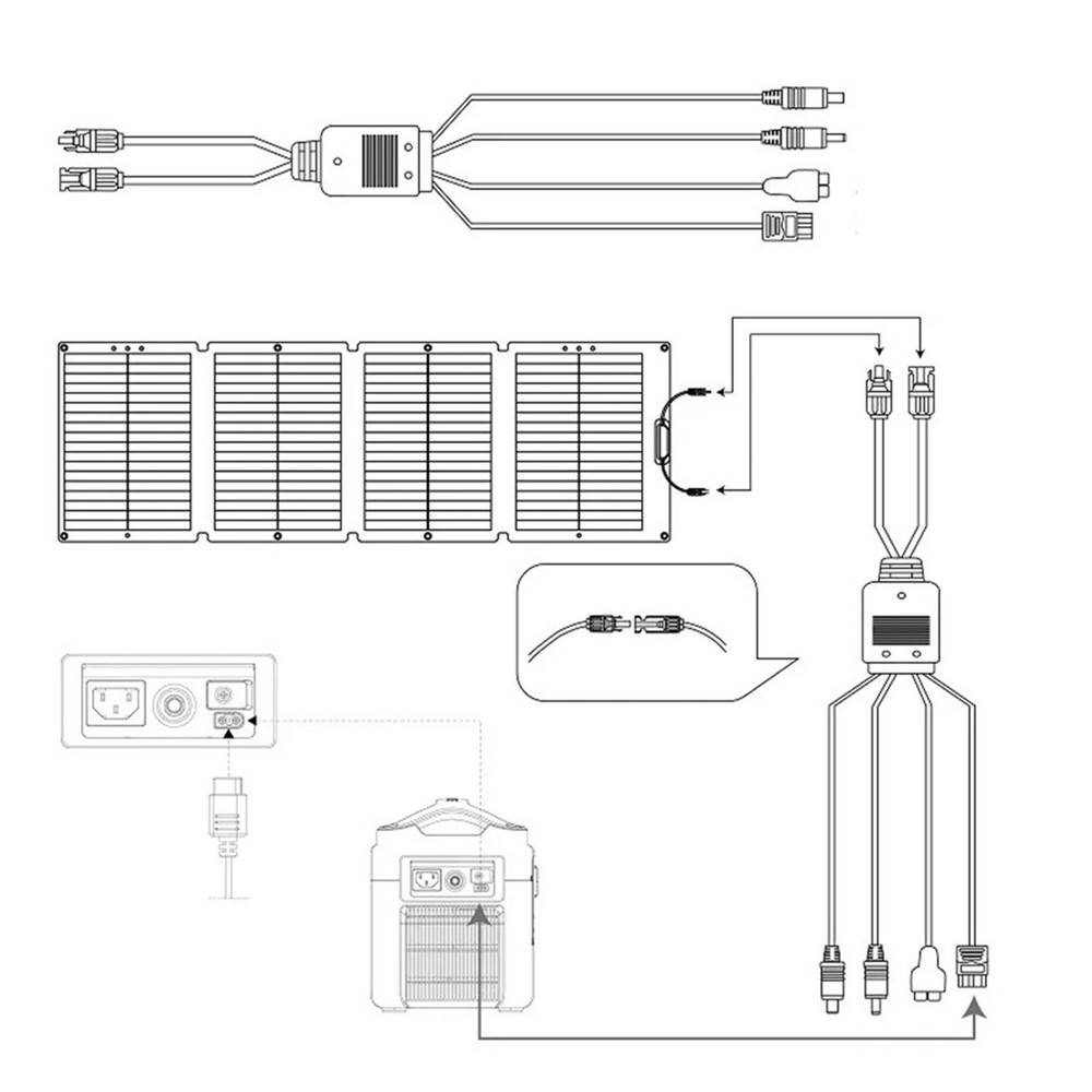 Solar Adapter Kit 280W36V Compatibility Excellent Electrical Conductivity