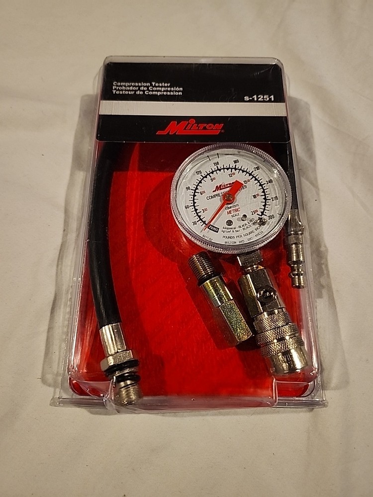 Milton - S-1251 Deluxe Compression Tester Engine Cylinder Pressure Gauge Tool