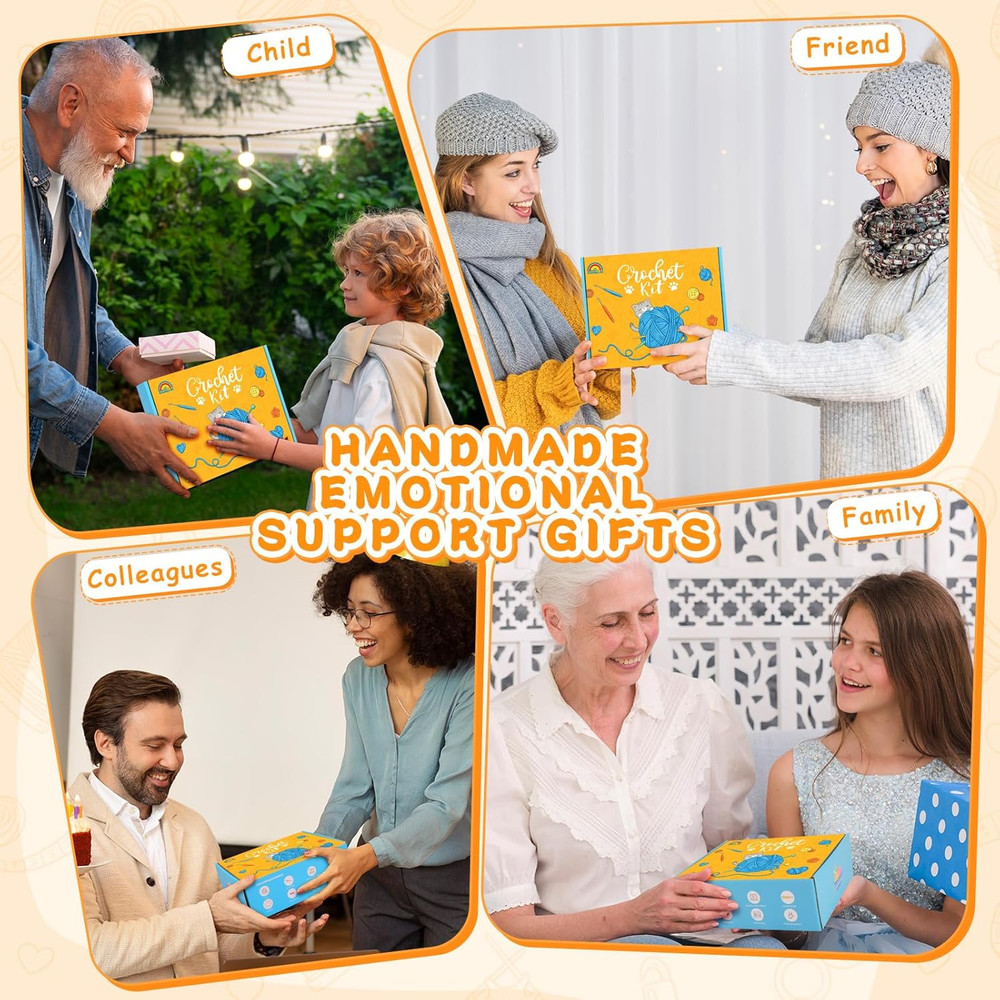 Crochet Kit for Beginners, 4PCS Dumpster Fire Crochet Starter Kit