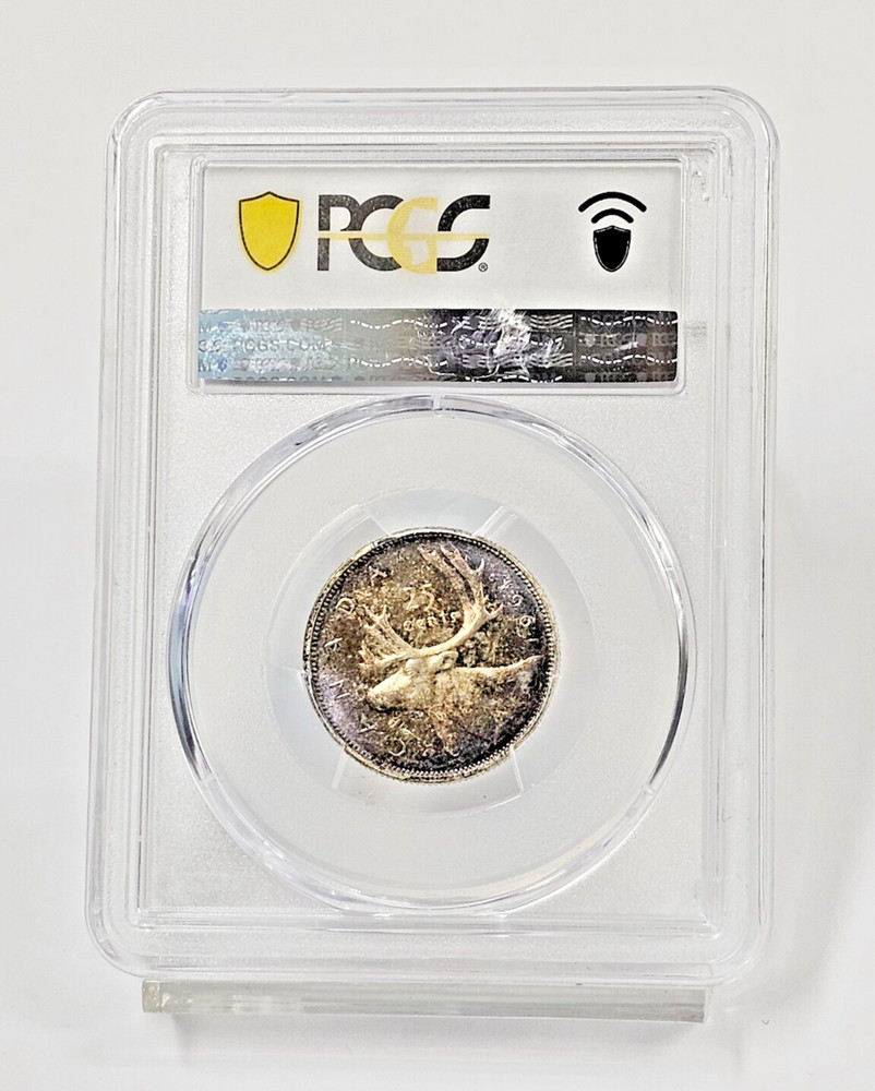 1961- Canada Silver Quarter 25 Cents PCGS Graded Uncirculated MS64
