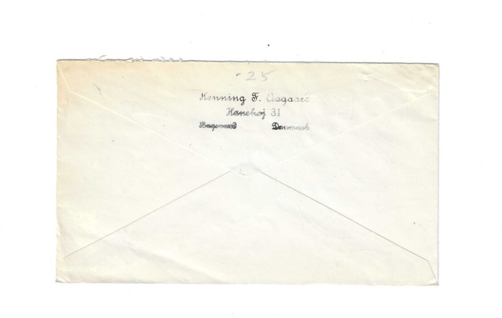 DENMARK 1967 FDC EFTA - sent to Canada; crease