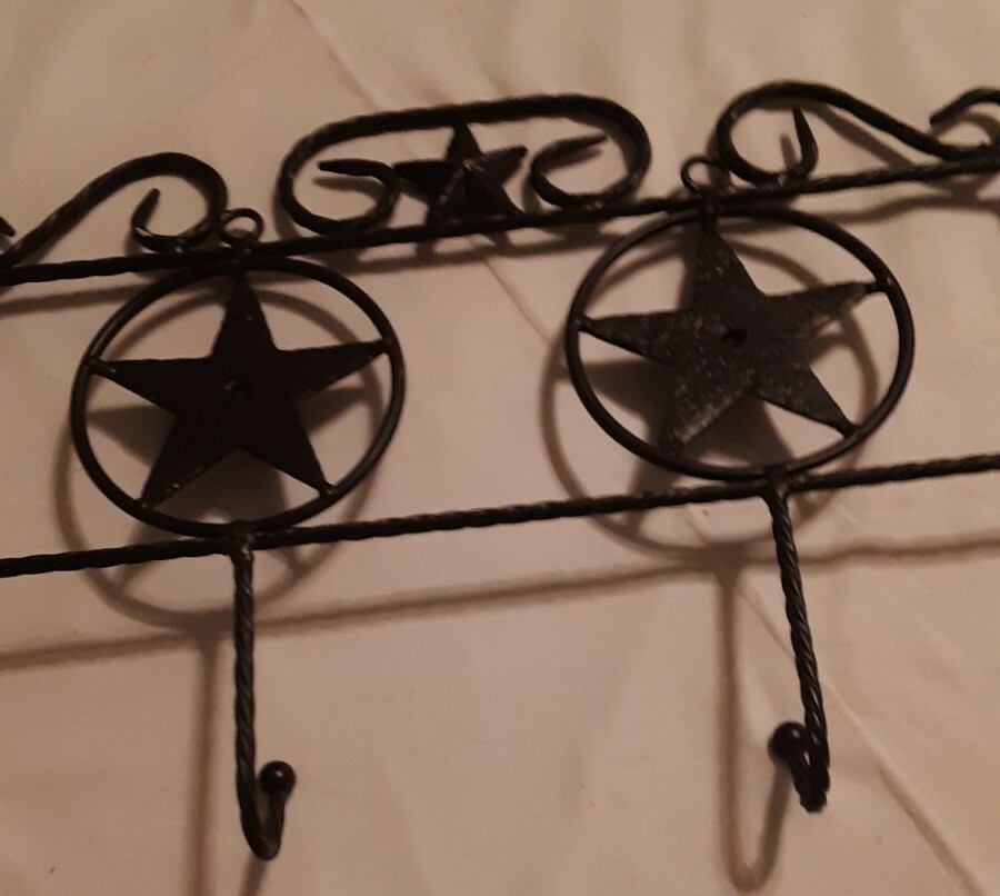 Cast Iron Texas Star 2 Hook Bracket