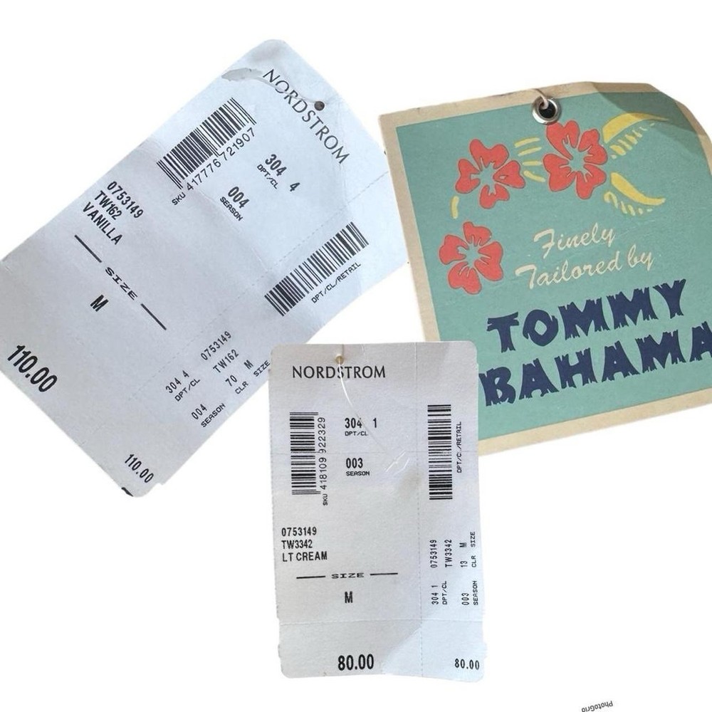 NWT Tommy Bahama Silk Set Light Yellow Cream Size medium