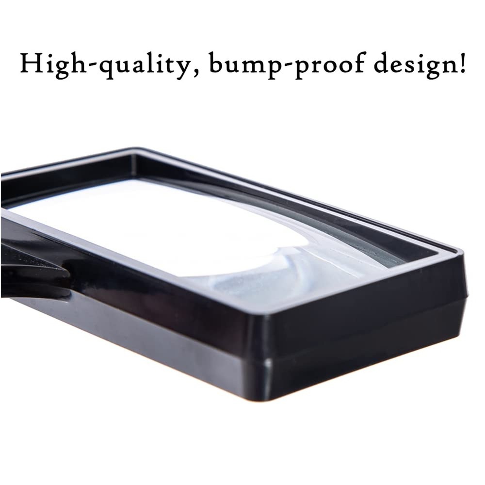 Large Rectangular Handheld Magnifying Glass，5X Magnification，4x2in
