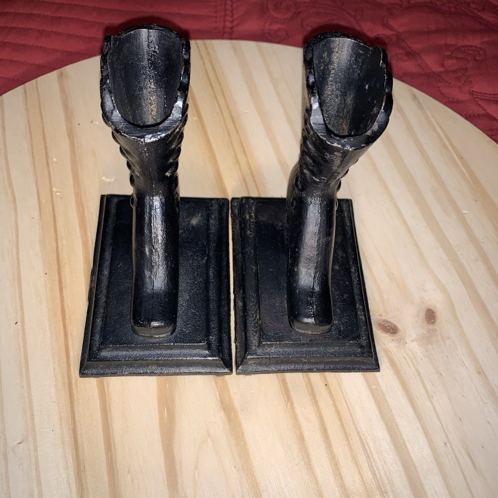 Cast Iron Victorian Shoe Bookends
