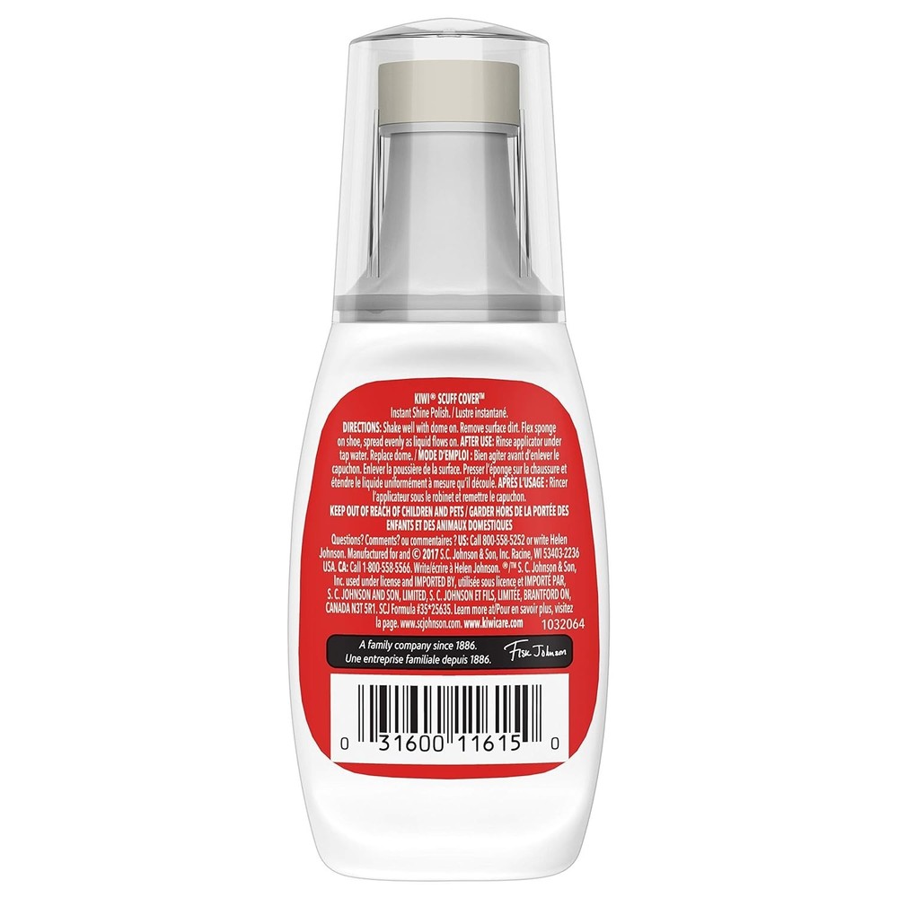 White Scuff Cover 2.4oz with Sponge Applicator for Effortless Shine