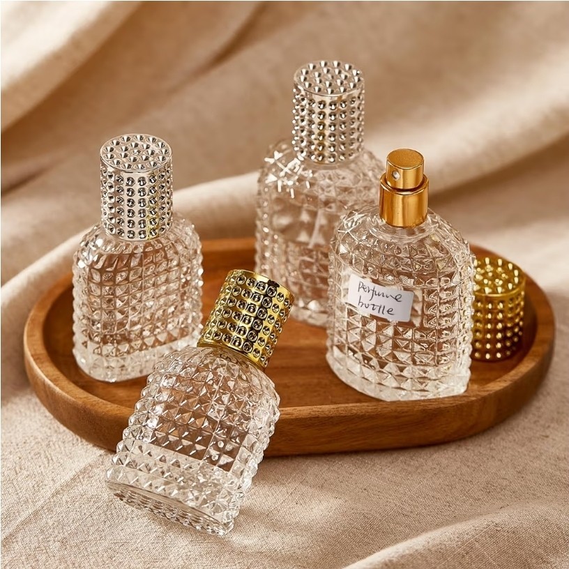 2 Pack 30ml Refillable Spray Perfume Bottles, Empty Clear Perfume Atomizer,...