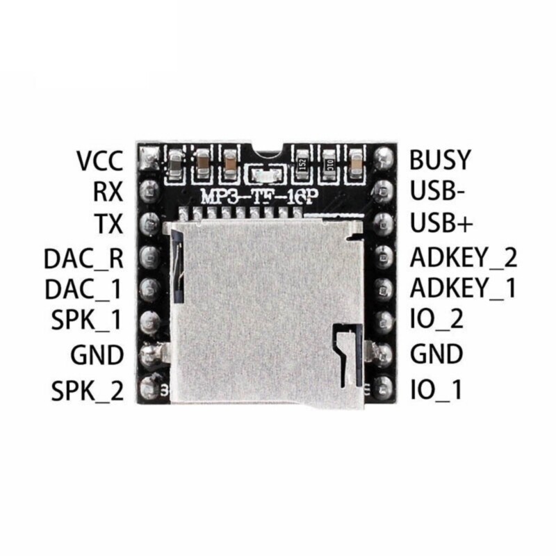 3Pcs Mini MP3 Player Module TF Card U Disk Mini MP3 DFPlayer Sound For DFPlayer