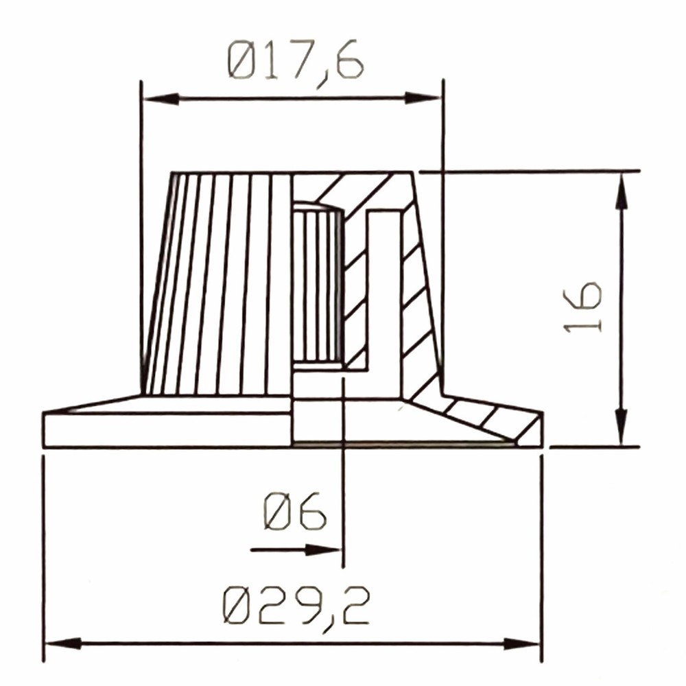 Black W/ Gold Witch Hat AMP Black & Gold Skirted Volume Tone Control Knobs