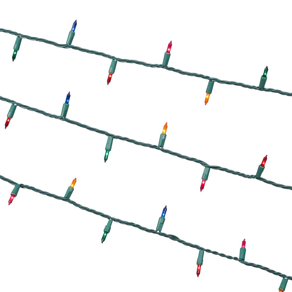 Holiday Time Incandescent Christmas String Light 21" Multicolor 100-Count 4 Pack