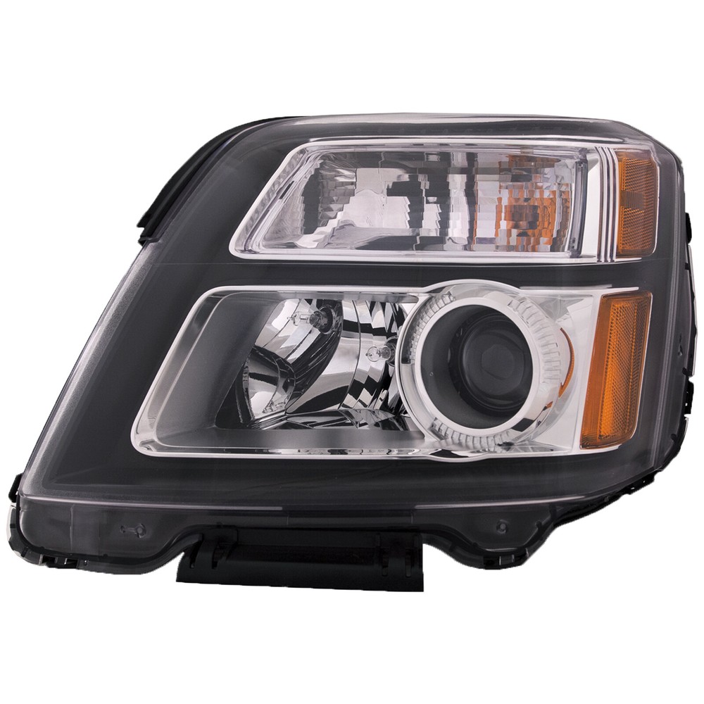 Halogen Headlight For 2016 2017 GMC Terrain Denali Black W/Bulb Driver Left Side