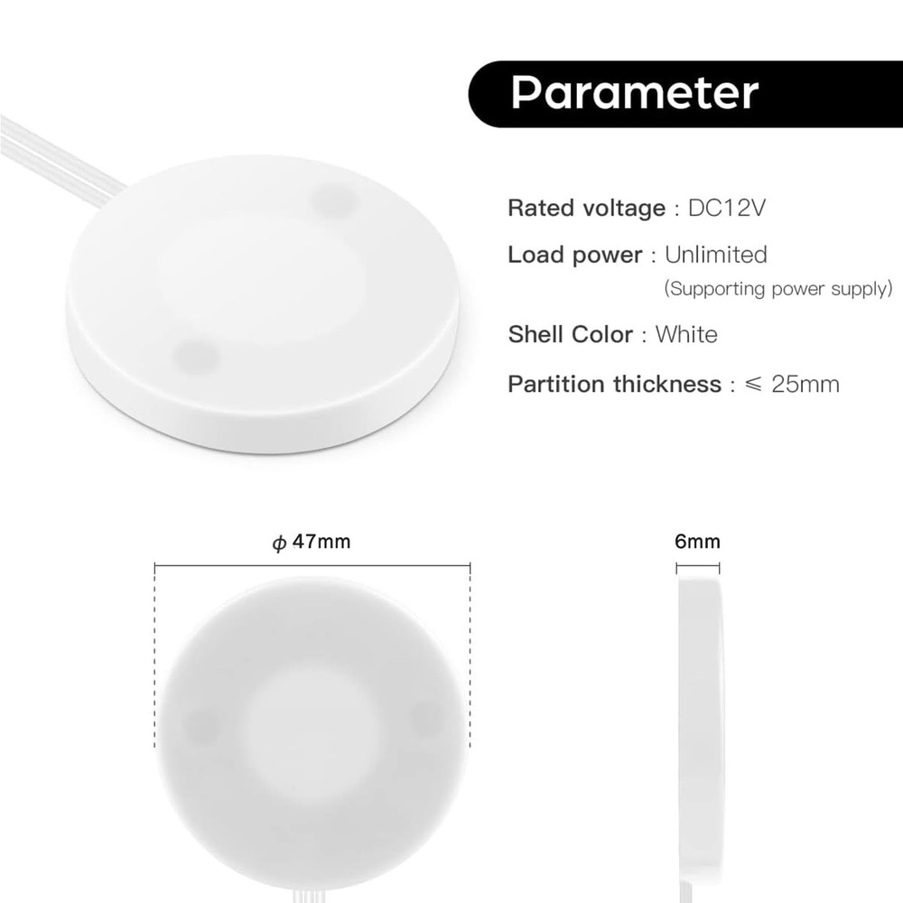 Penetrable 25mm Wood Panel Touch Sensor LED Light Switch Control 12V-24V 60W ...