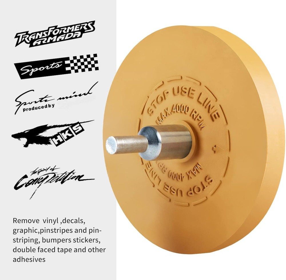 Decal Remover Eraser Wheel Rubber Adhesive Flat 1 PCS