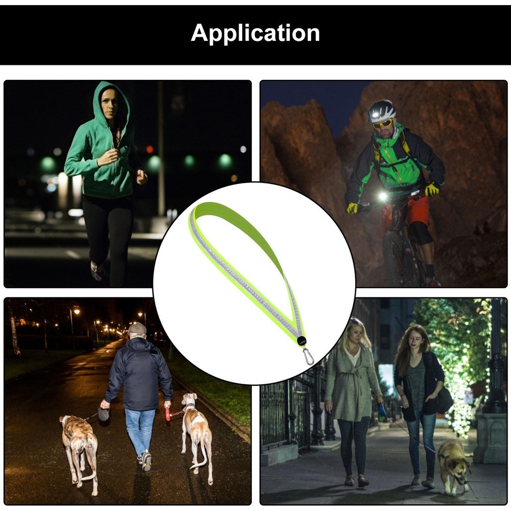 LED Reflective Running Belt Night Reflective Sash For Walking High Visibility