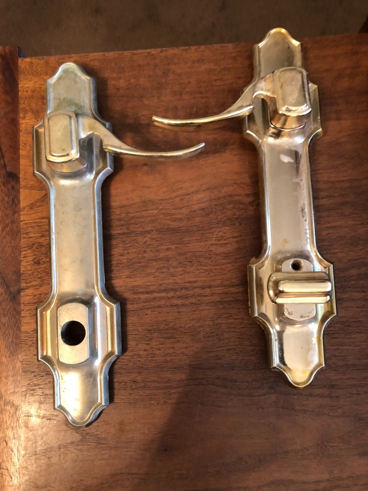Polished Brass Gold Double Side Entry Door Lock Lockset