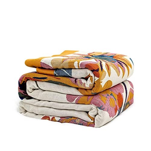 Boho Throw Blanket - 100% Cotton Ultra Soft Bed Throw Large - Fall Blanket