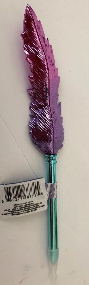 1 Purple Feather Ink Pen Great for Kids