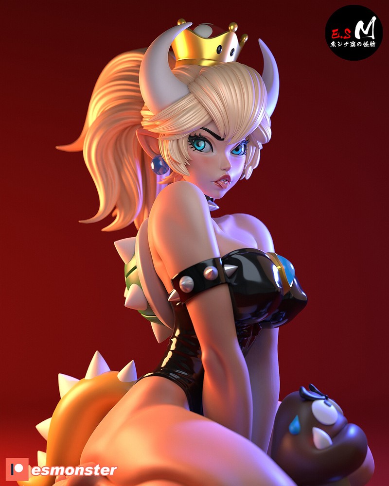 Bowsette 3D Printed Kit Unpainted/Unassembled