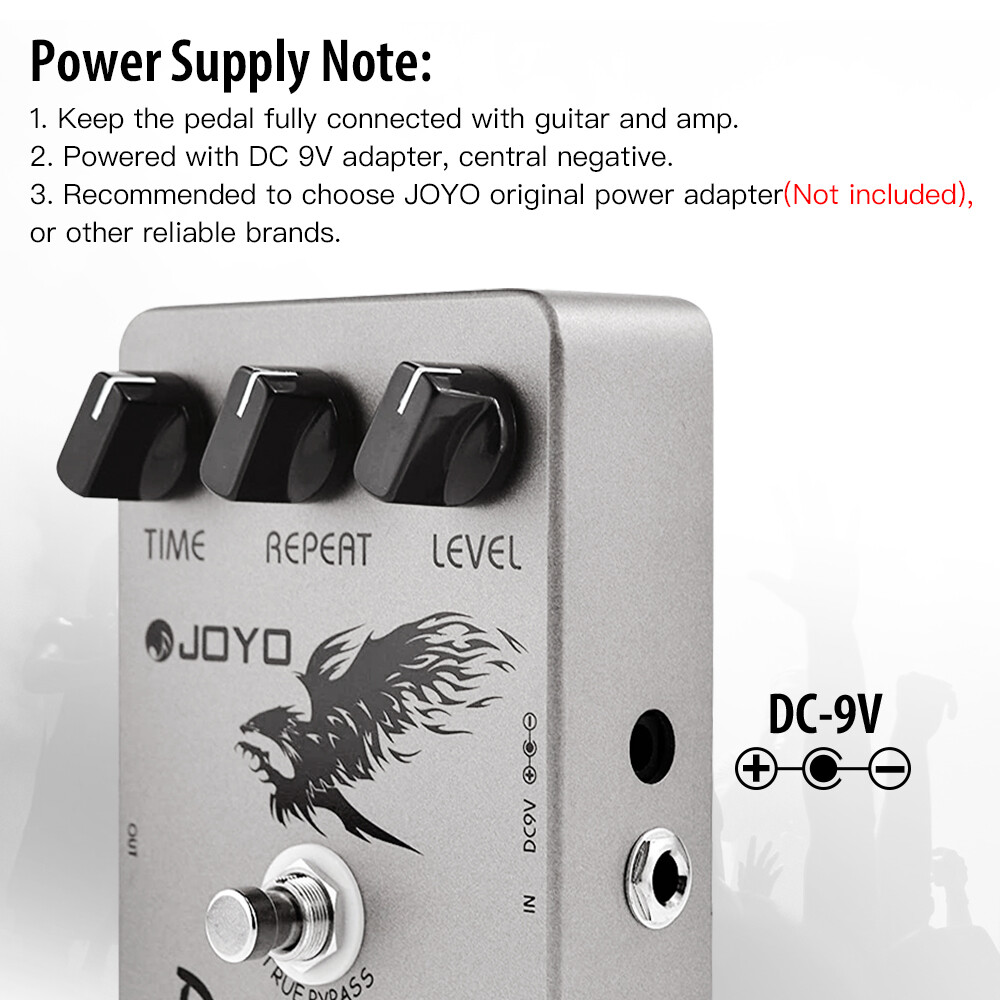 JOYO Digital Delay Guitar Effect Pedal True Bypass Mini Single Type Metal Shell