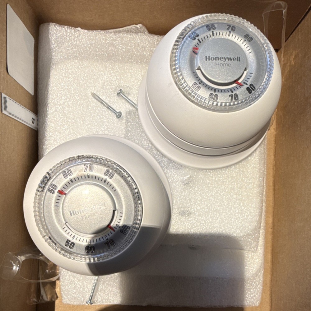 Honeywell Home Round Non-Programmable Dial Thermostat White Adjustable