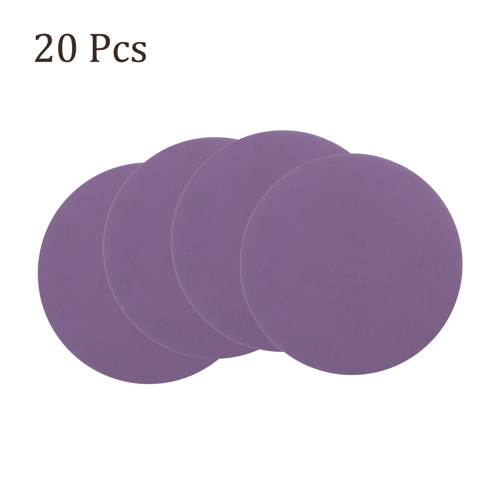 20pcs Sanding Discs Hook & Loop Backing-[3 Inch x 1500 Grits] Purple Sandpapers