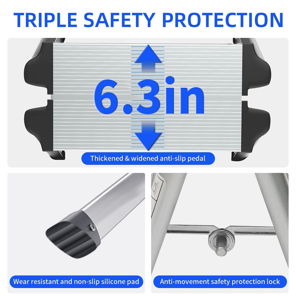 Folding Step Stool Small Foldable Step Stool One Step Ladder with 330 lb Larg...