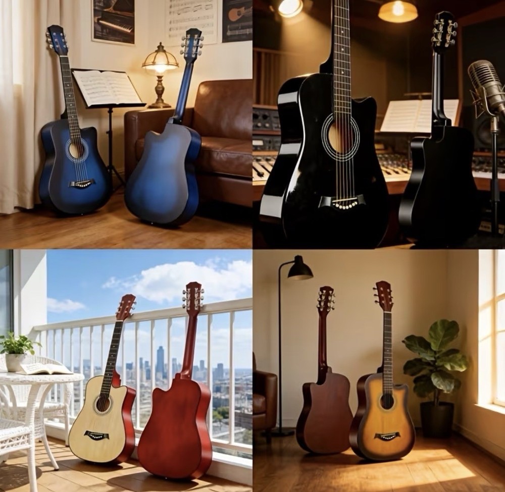 38-inch Wooden Classical Guitar Starter Kit, Includes Strings, Gig Bag, Strap