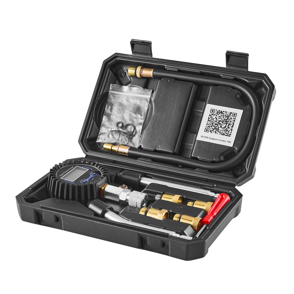 VEVOR Engine Cylinder Compression Tester Kit 10-200PSI for Automotive Motorcycle