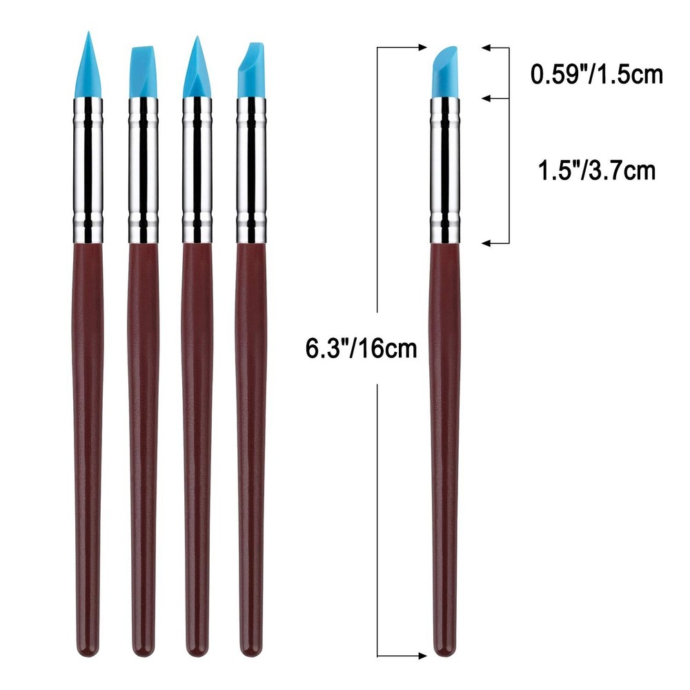 10Pcs Silicone Clay Sculpting Tool, Modeling Dotting Tool& Pottery Craft use ...
