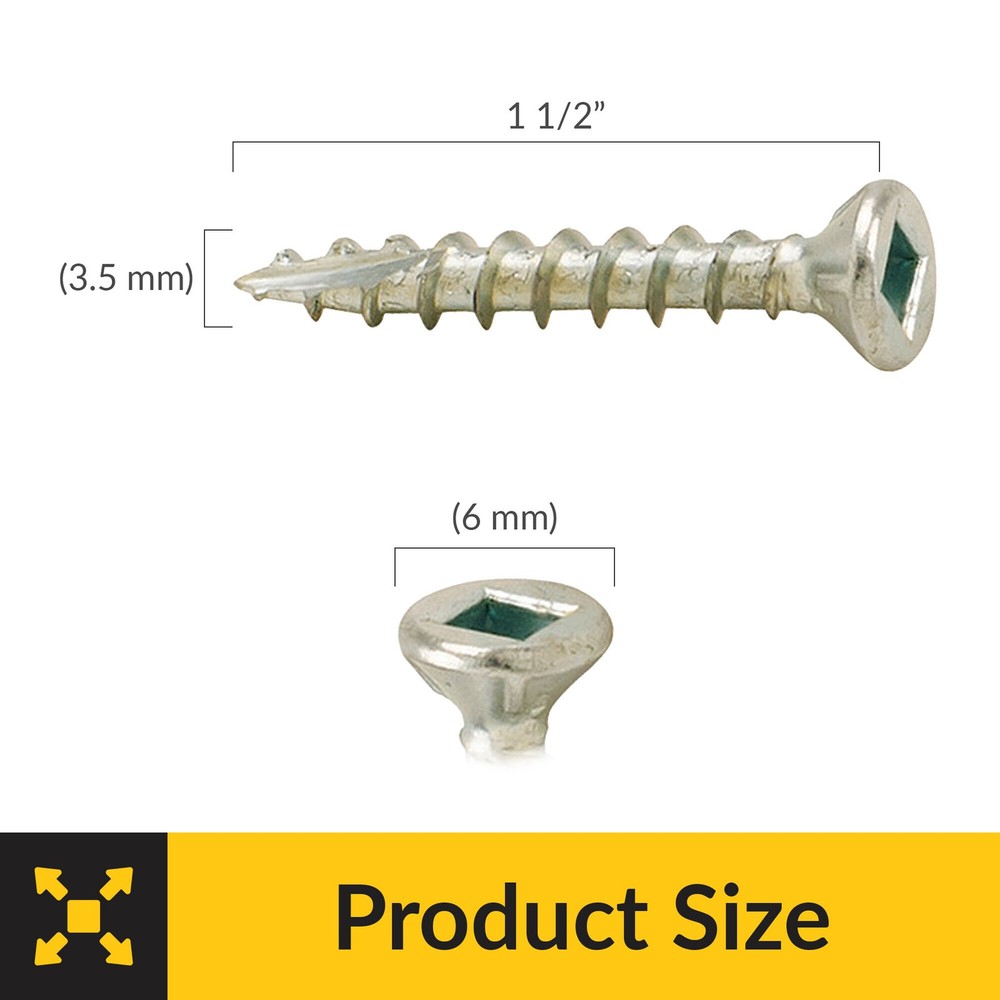 Zip R Screw, Flat Countersunk Head with Square Drive Pack of 1000