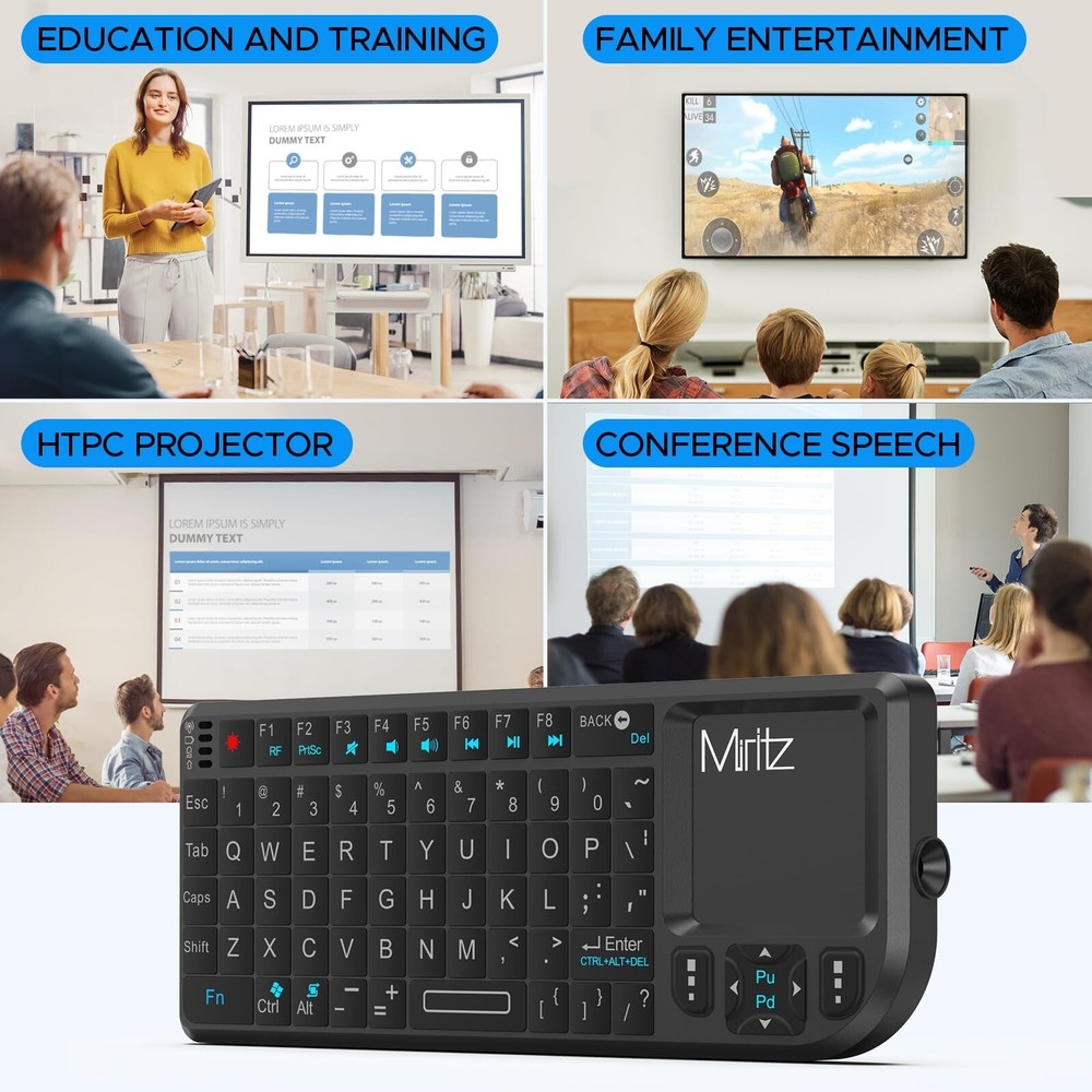2.4G Wireless Touchpad Keyboard and Mouse Mini Remote Control with Laser Poin...