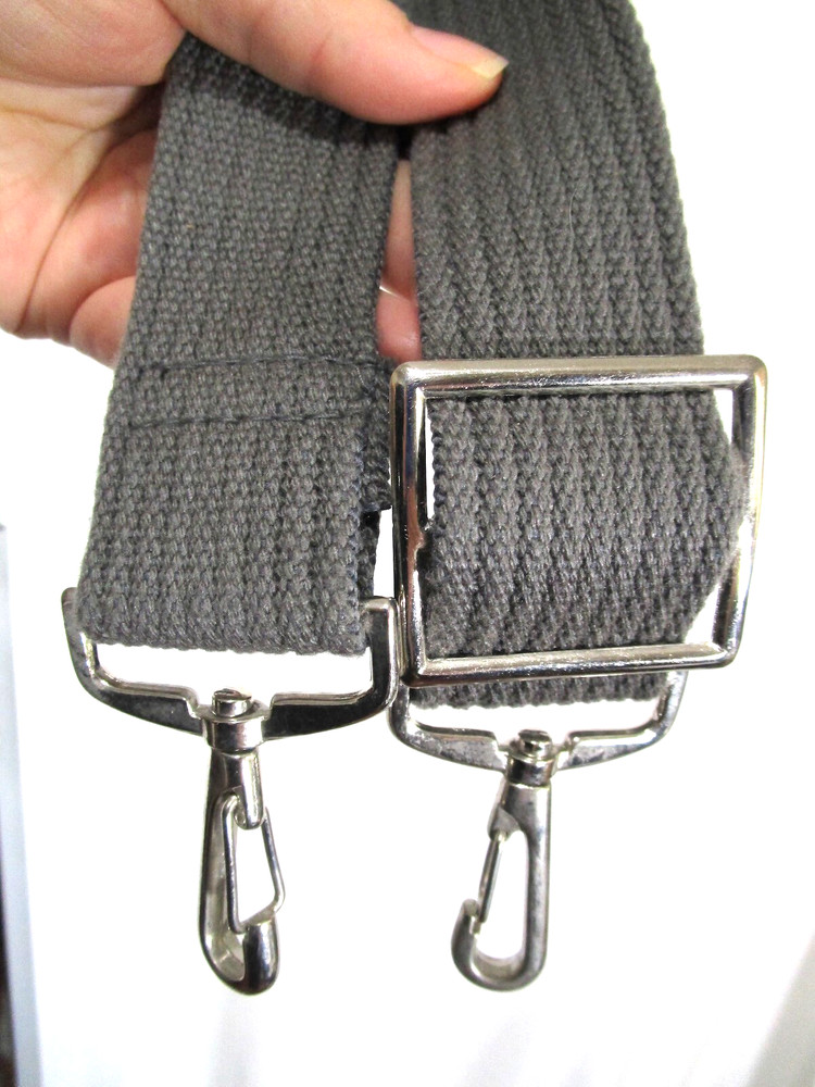 Jordache Gray Canvas Silver Hrdwr Adjustable Replacement Luggage Shoulder Strap