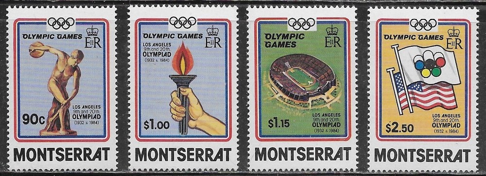 Montserrat Scott #'s 520 - 523 MNH