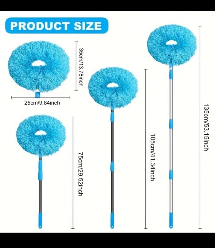 Ceiling Fan Duster Reusable Microfiber Extendable Pole!