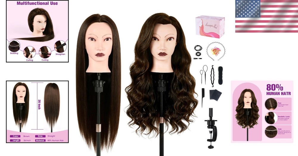 Cosmetology Mannequin Head for Styling Practice