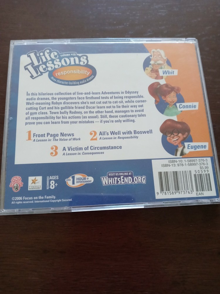 Responsibility (CD) Life Lessons Adventures in Odyssey