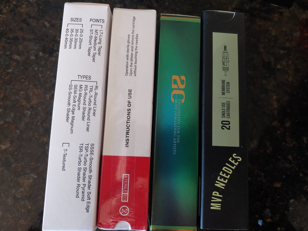 Single Use Cartridge Tattoo Needles- Variety 4 pack