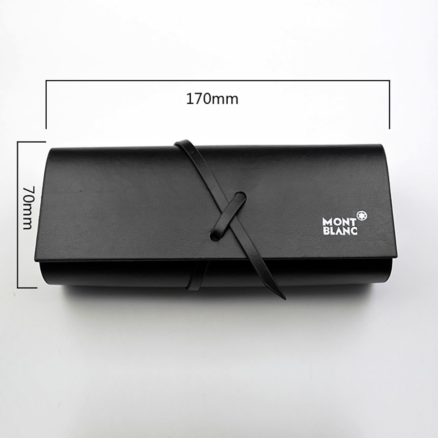 Mont Blanc Sunglasses Eyeglasses Leather Medium Soft Case with Cloth & Giftbox
