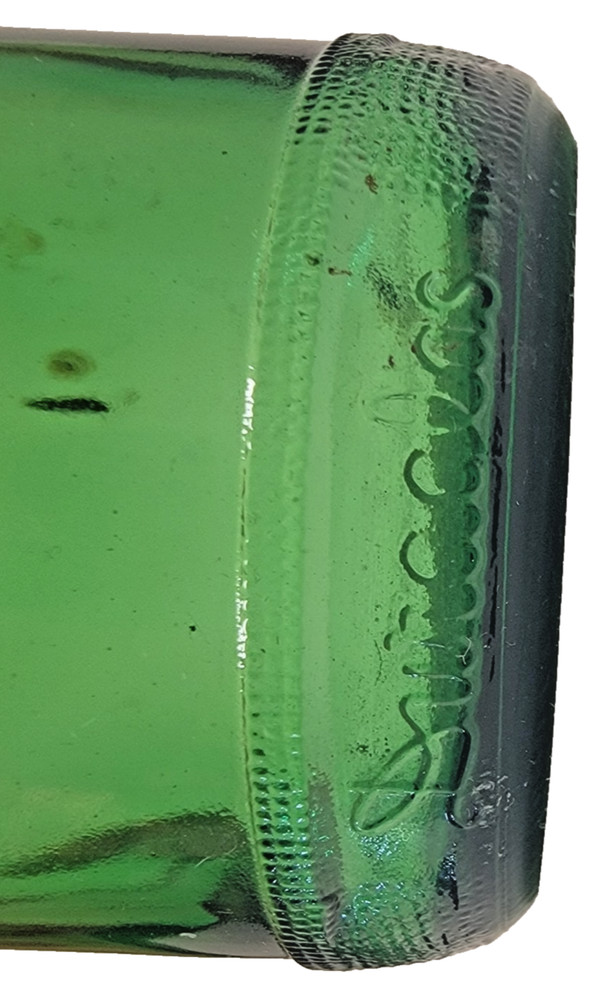 Vintage 1940s Green Duraglas Bottle