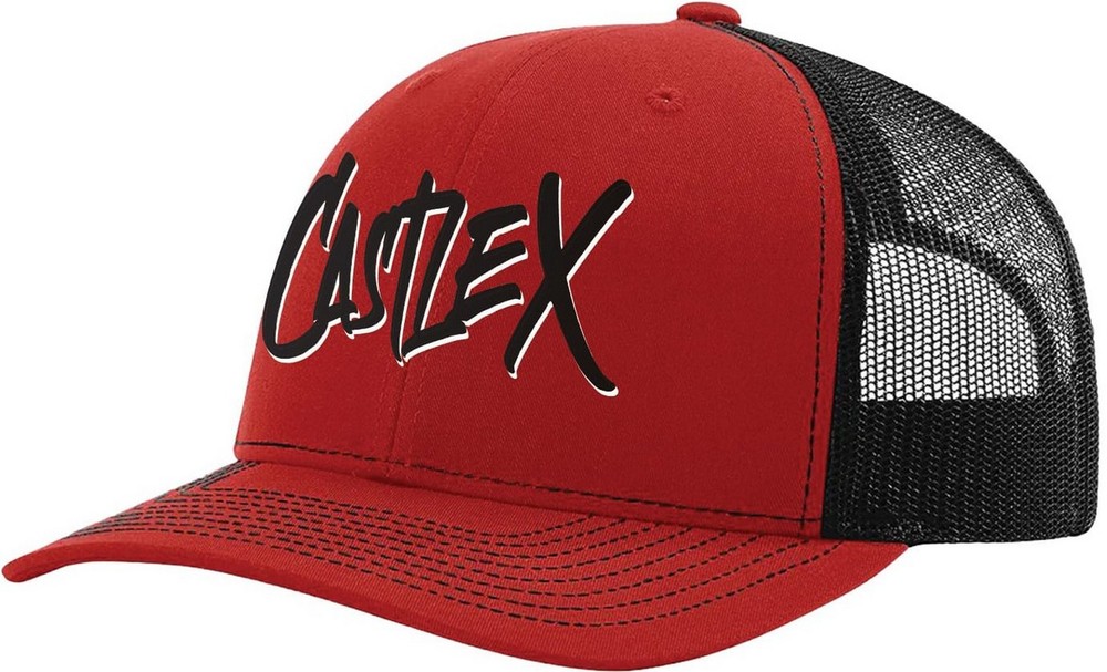 Castle X Ghost Snapback Hat Red/Black