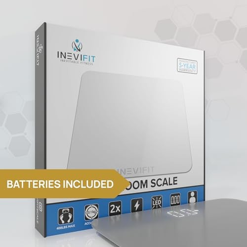 Bathroom Scale, Highly Accurate Digital Bathroom Body Scale, Measures Silver
